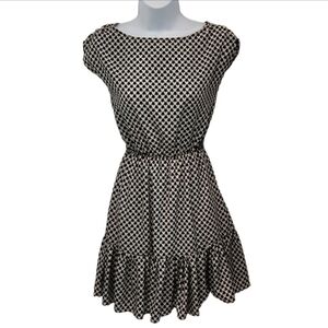 American Rag Heart Print Ruffle Trim Dress